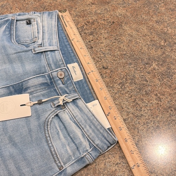 KanCan Parker Bootcut Jeans Size 13/30 Light Wash Split Hemline High Rise - Picture 14 of 15